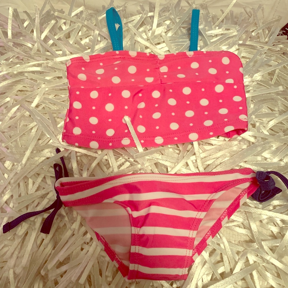 Bubbles and Stripes Two piece bathing suit
